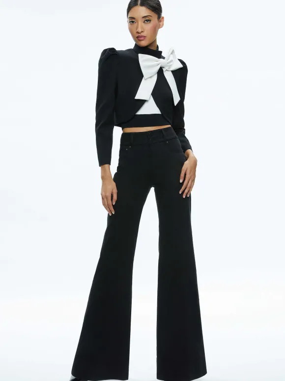 Addison Bow Collar Cropped Jacket | Alice and Olivia Cheap