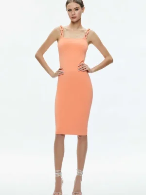 Alina Looped Straps Midi Dress | Alice and Olivia Hot
