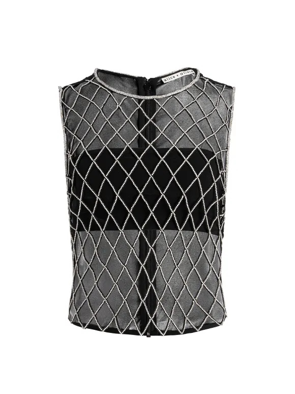 Amal Embellished Tank With Bandeau | Alice and Olivia Sale