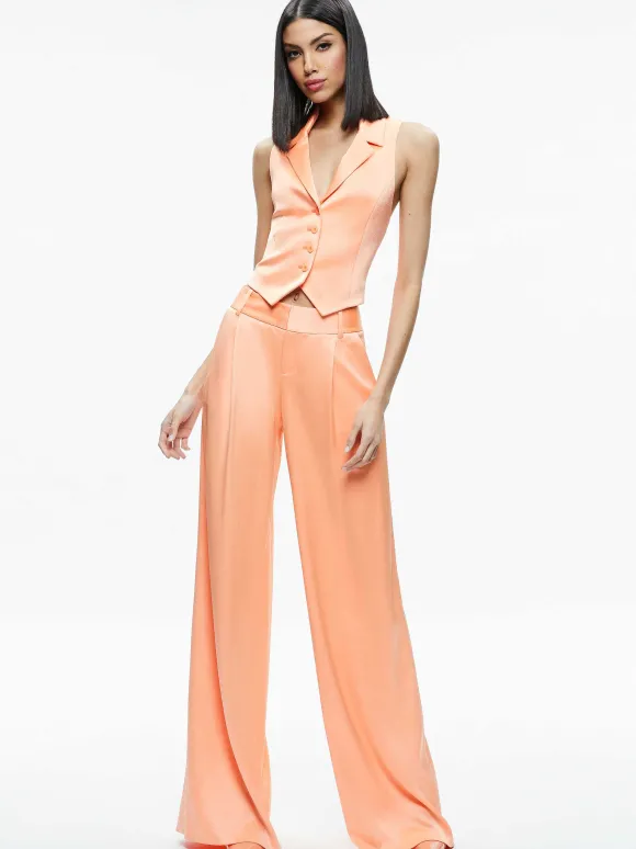 Amber Collared Vest | Alice and Olivia Discount