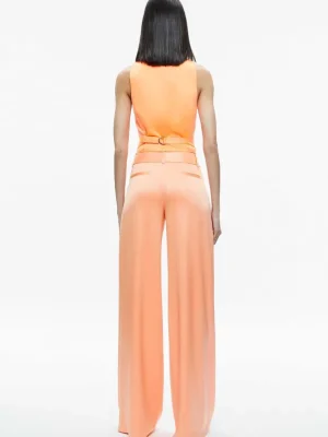 Amber Collared Vest + Eric Low Rise Pant | Alice and Olivia Cheap