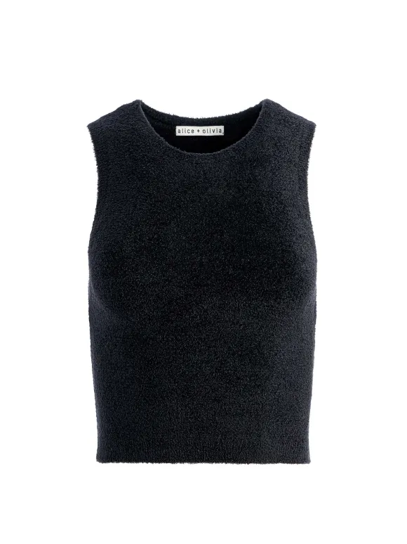 Amity Sleeveless Cropped Tank | Alice and Olivia Shop