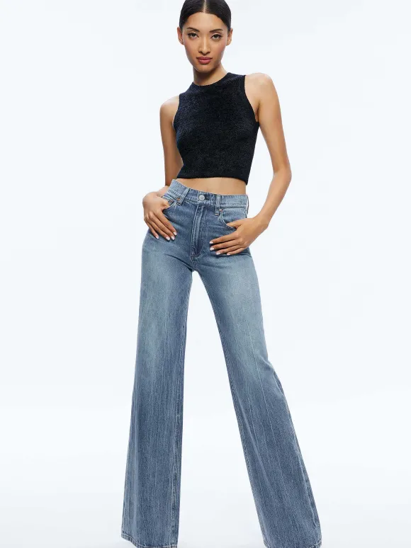 Amity Sleeveless Cropped Tank | Alice and Olivia Shop