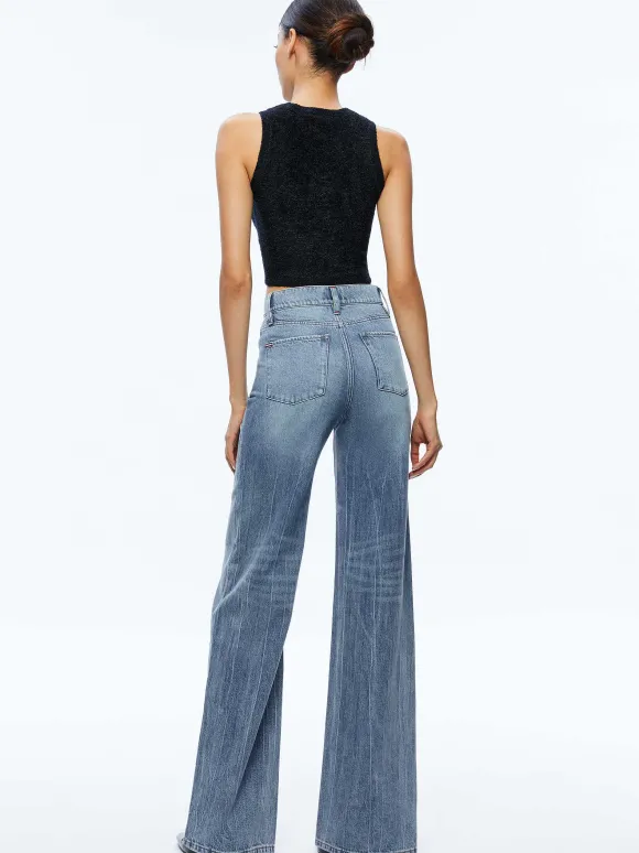 Amity Sleeveless Cropped Tank | Alice and Olivia Shop