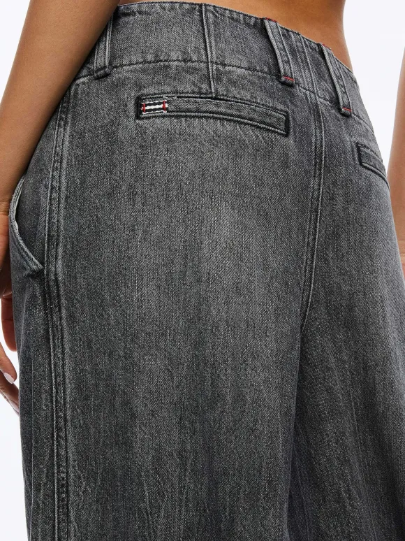 Anders Low Rise Pleated Jean | Alice and Olivia Fashion