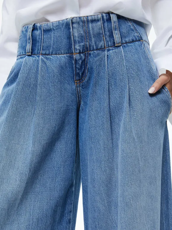 Anders Low Rise Pleated Jean | Alice and Olivia Hot