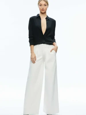 Anders Vegan Leather Low Rise Pant | Alice and Olivia Cheap