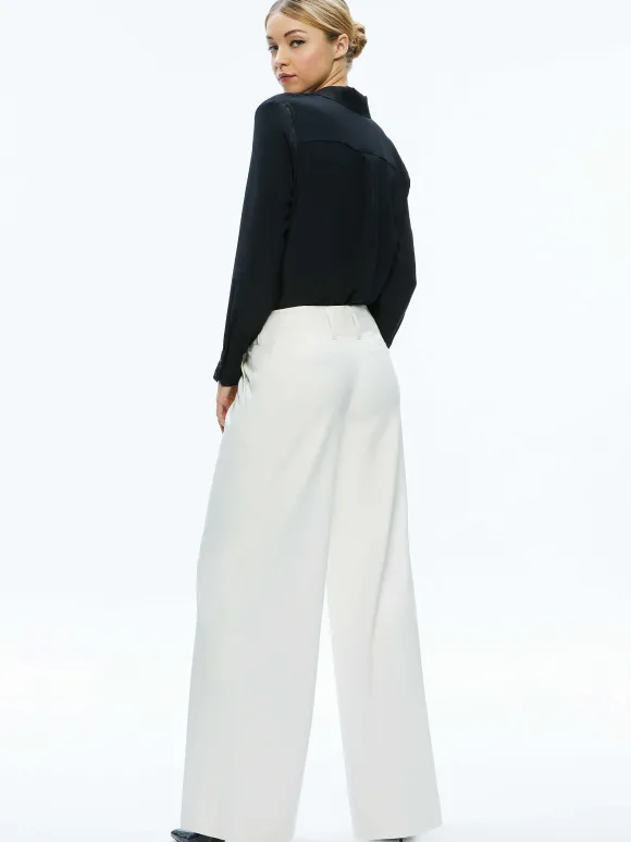 Anders Vegan Leather Low Rise Pant | Alice and Olivia Cheap