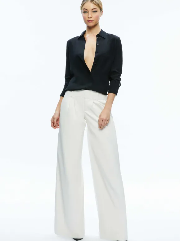 Anders Vegan Leather Low Rise Pant | Alice and Olivia Cheap