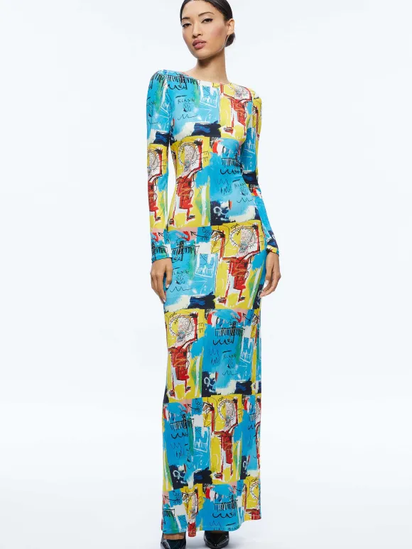 A+O X Basquiat Delora Maxi Dress | Alice and Olivia Flash Sale