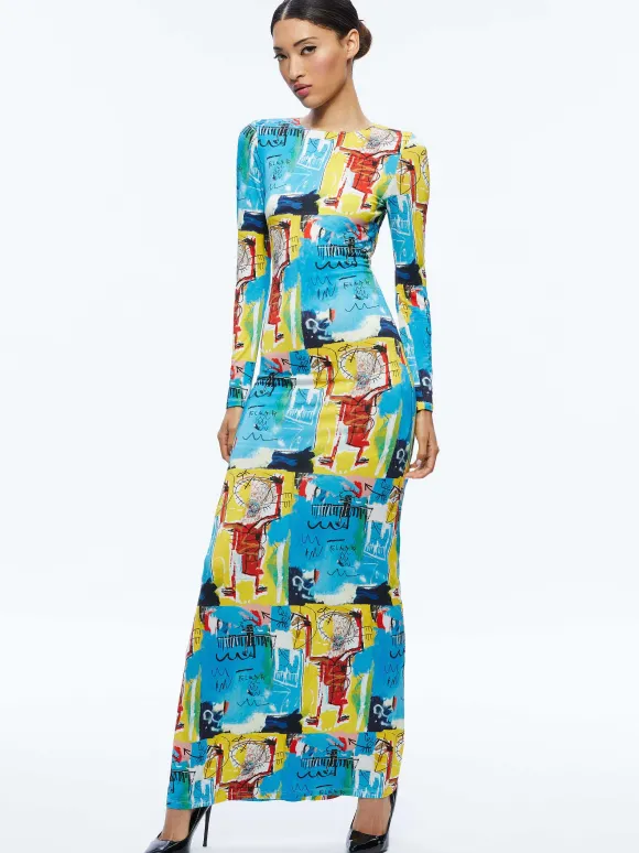 A+O X Basquiat Delora Maxi Dress | Alice and Olivia Flash Sale