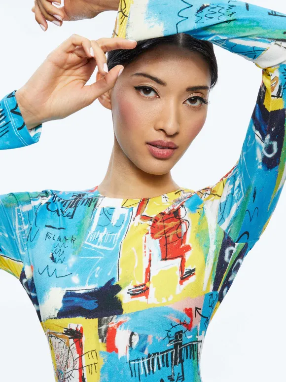A+O X Basquiat Delora Maxi Dress | Alice and Olivia Flash Sale
