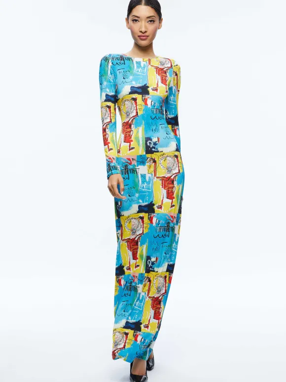 A+O X Basquiat Delora Maxi Dress | Alice and Olivia Flash Sale