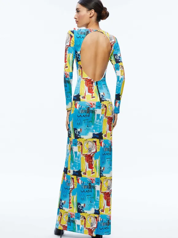A+O X Basquiat Delora Maxi Dress | Alice and Olivia Flash Sale