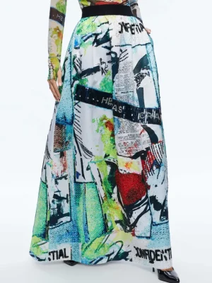 A+O X Basquiat Tina Embellished Maxi Skirt | Alice and Olivia Flash Sale