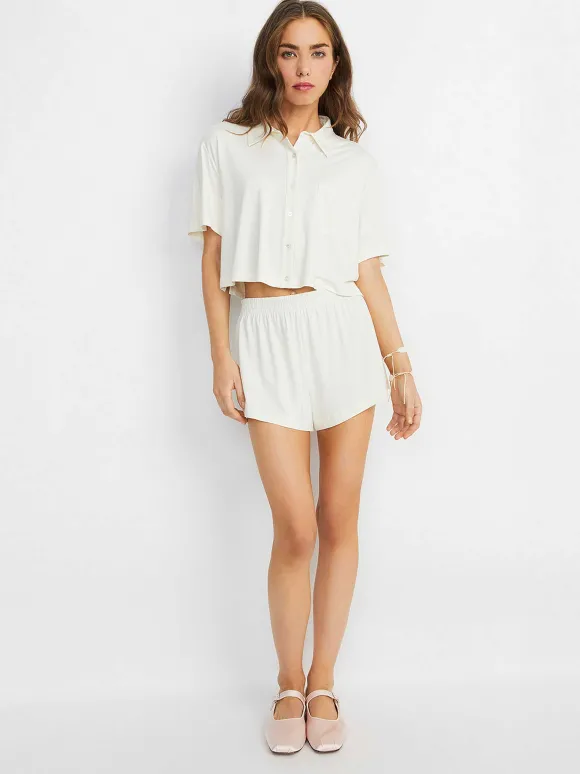 A+O X Big Feelings Madden Short Sleeve Set | Alice and Olivia Store