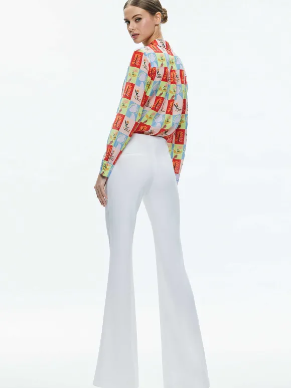 A+O X Oris Eddu Willa Placket Top | Alice and Olivia Cheap