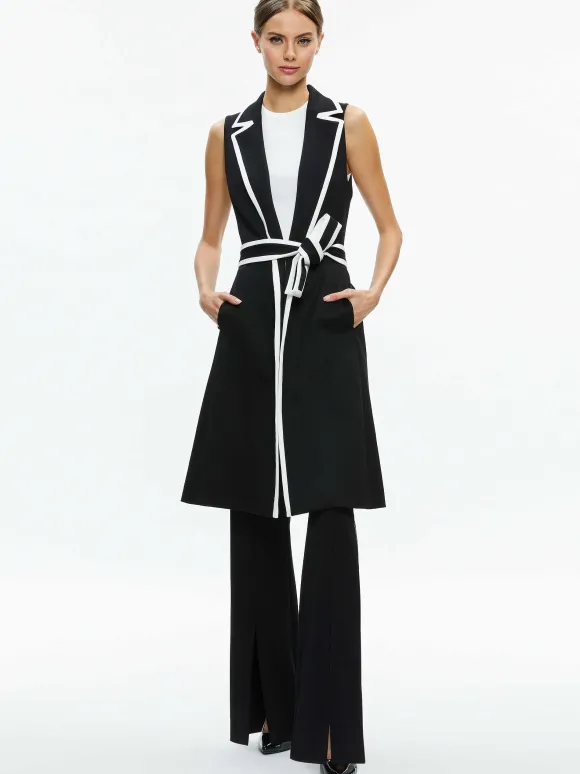 Aubrey Long Trench Vest | Alice and Olivia Sale