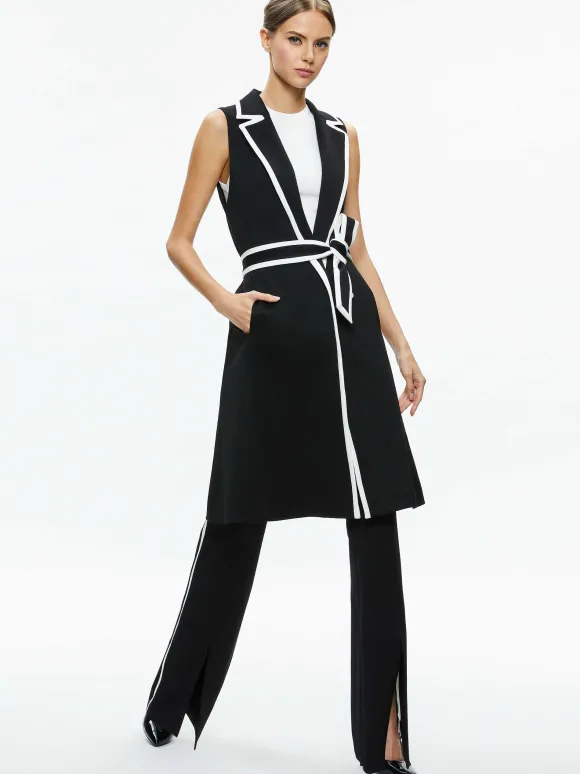 Aubrey Long Trench Vest | Alice and Olivia Sale