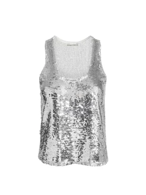 Avril Sequin Boxy Tank | Alice and Olivia Fashion
