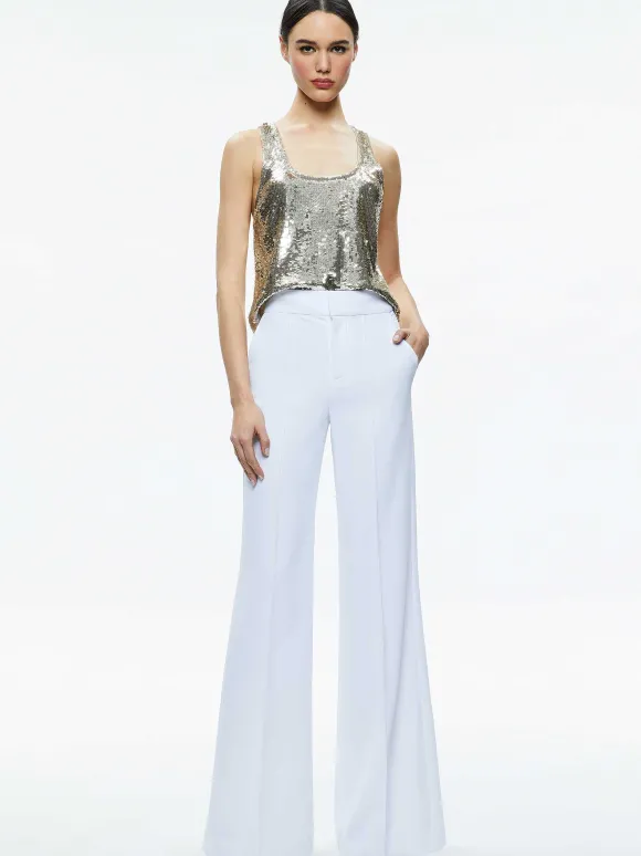 Avril Sequin Boxy Tank | Alice and Olivia Shop