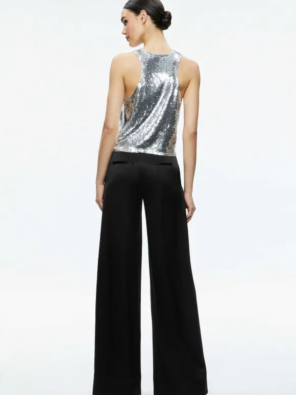 Avril Sequin Boxy Tank | Alice and Olivia Fashion