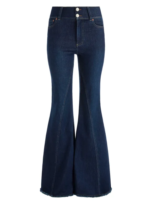 Beautiful Seamed Wide Leg Jean | Alice and Olivia Store