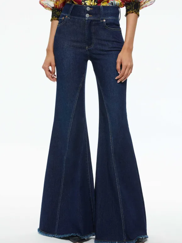 Beautiful Seamed Wide Leg Jean | Alice and Olivia Store
