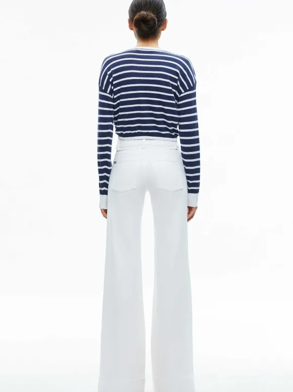 Bernetta Cropped Drawstring Pullover | Alice and Olivia Shop
