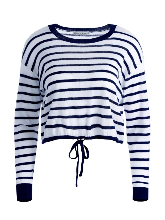 Bernetta Cropped Drawstring Pullover | Alice and Olivia Best