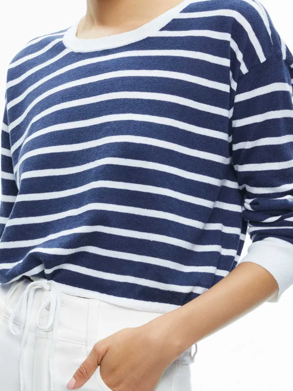 Bernetta Cropped Drawstring Pullover | Alice and Olivia Shop