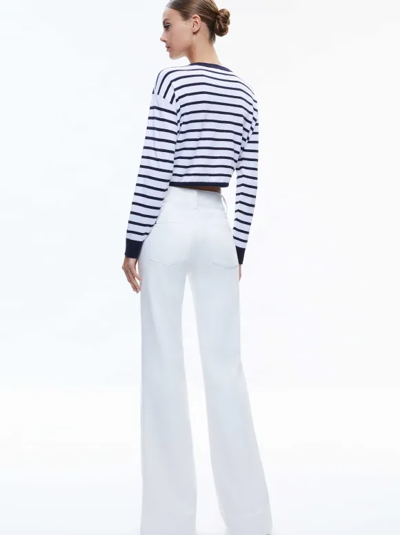 Bernetta Cropped Drawstring Pullover | Alice and Olivia Best