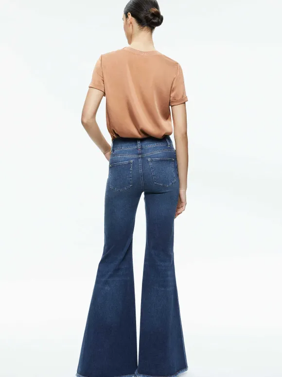 Braden Drop Shoulder Tee | Alice and Olivia Outlet