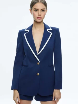 Breann Long Fitted Two Button Blazer | Alice and Olivia Fashion