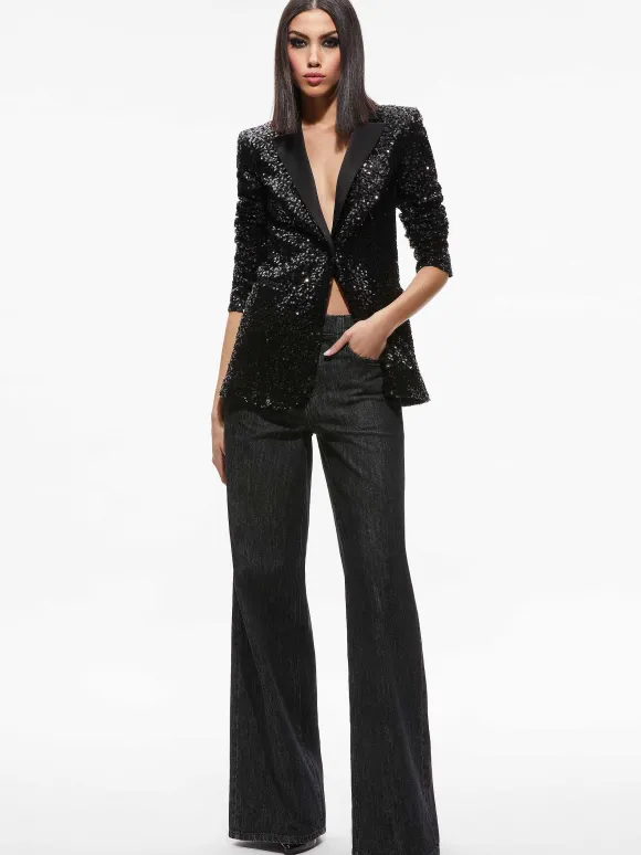 Breann Sequin Fitted Blazer | Alice and Olivia Hot