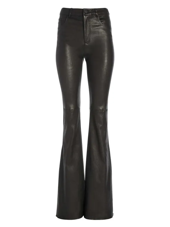 Brent High Waisted Leather Bell Pant | Alice and Olivia Sale