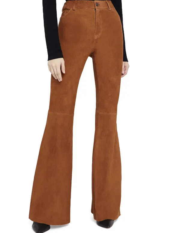 Brent High Waisted Suede Pant | Alice and Olivia Cheap