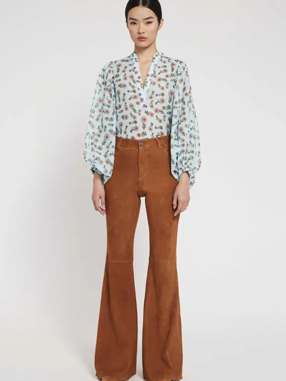 Brent High Waisted Suede Pant | Alice and Olivia Cheap