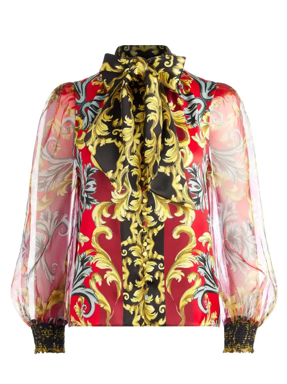 Brentley Tie Neck Blouse | Alice and Olivia Cheap