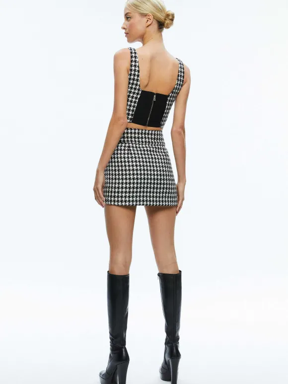 Breslin Corset Top + Donald Side Button Skirt | Alice and Olivia Flash Sale