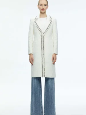 Bret Embellished Long Blazer | Alice and Olivia Store