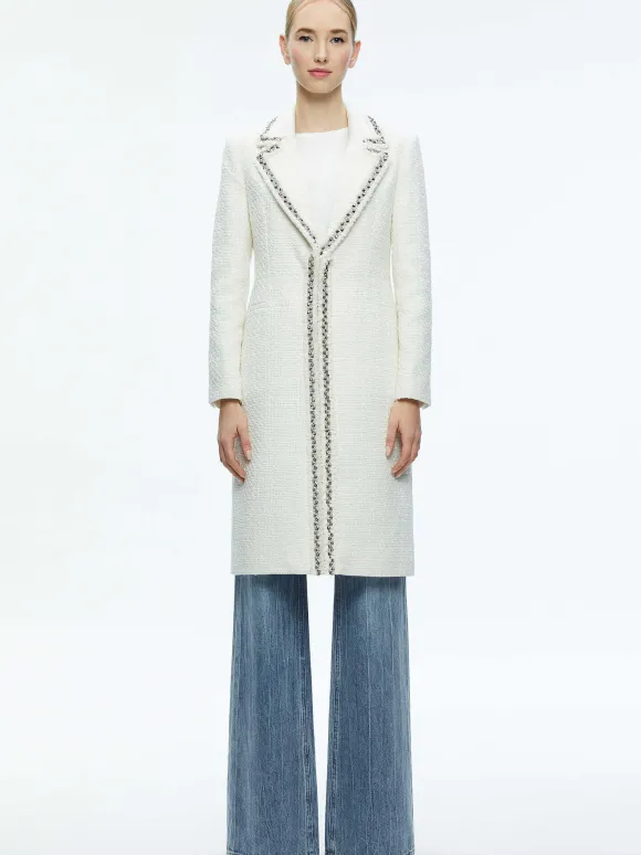 Bret Embellished Long Blazer | Alice and Olivia Store