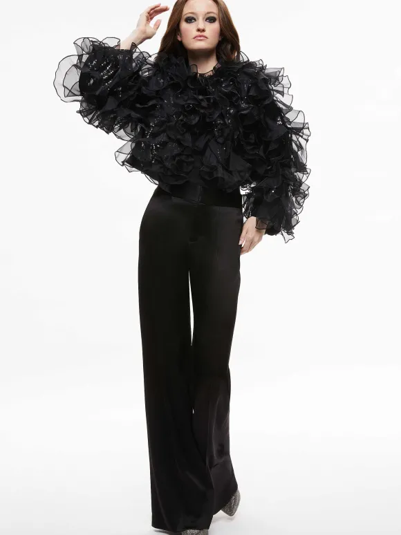 Britton Ruffled Cropped Jacket | Alice and Olivia Online
