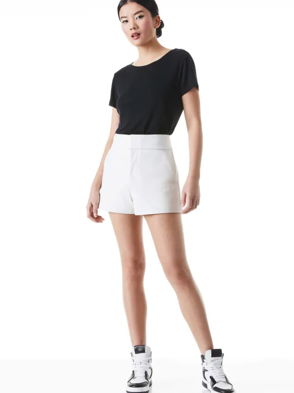Cady High Waisted Leather Short | Alice and Olivia Fashion