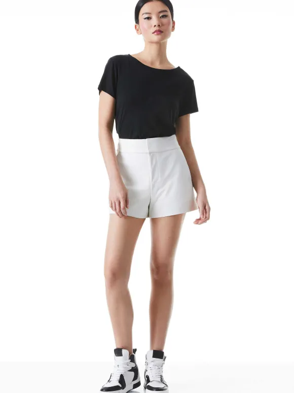 Cady High Waisted Leather Short | Alice and Olivia Fashion