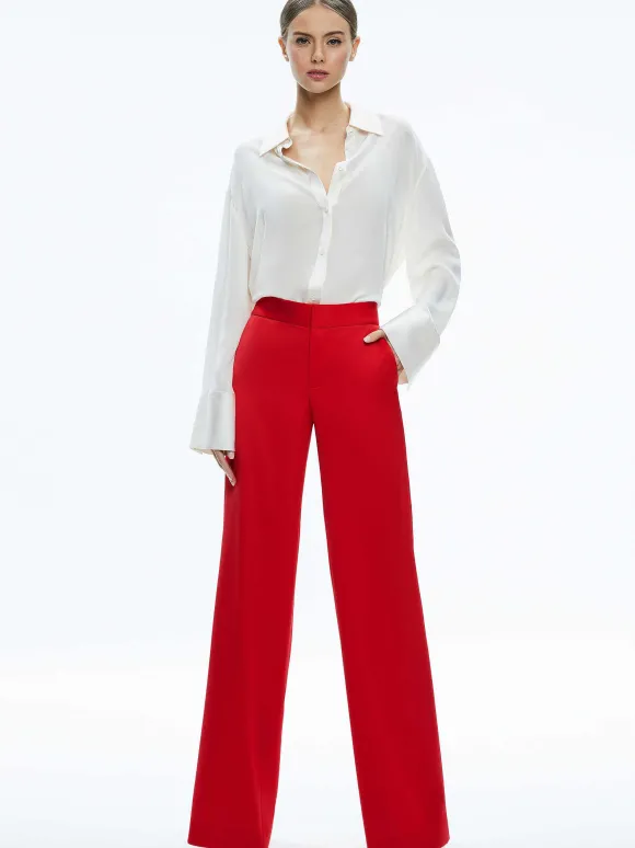 Calvin Wide Leg Baggy Trouser | Alice and Olivia Store