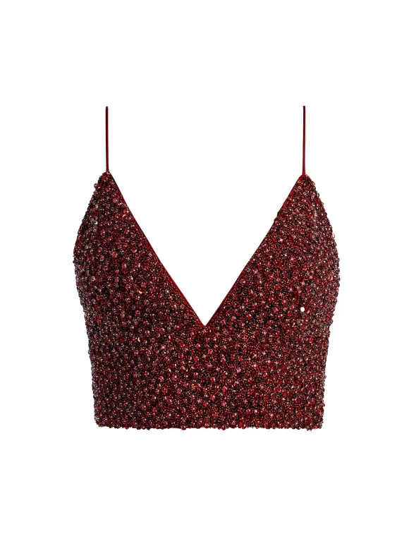 Carli Crystal Embellished Bra Top | Alice and Olivia Shop