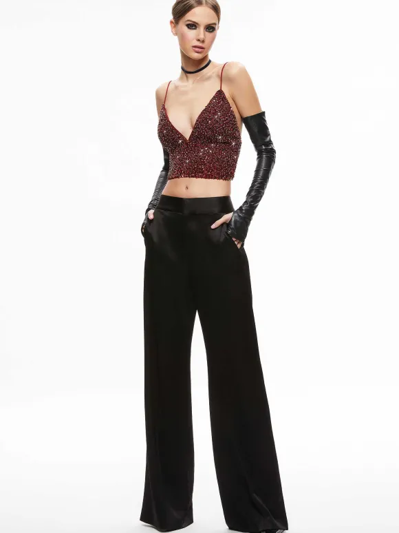 Carli Crystal Embellished Bra Top | Alice and Olivia Shop