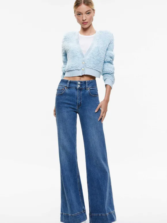 Casilda Faux Fur Cropped Cardigan | Alice and Olivia New