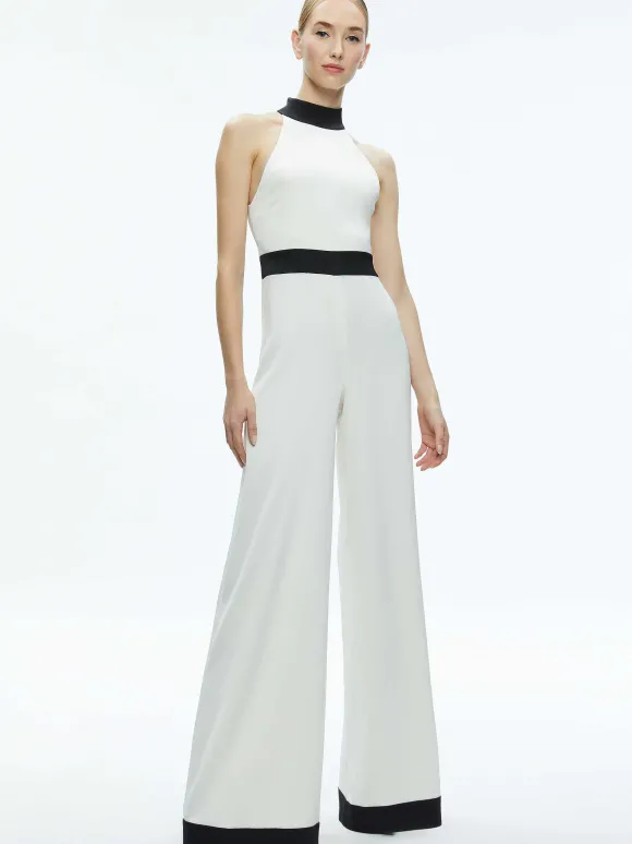 Cataline High Neck Wide Leg Jumpsuit | Alice and Olivia Flash Sale
